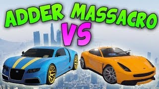 ¡¡INCREÍBLE Adder VS Massacro  Test de Velocidad  El Coche mas rápido de GTA 5 Online 113 [upl. by Alphonsine327]