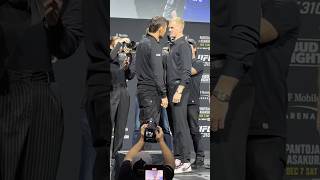 🇰🇿🇮🇪 SHAVKAT RAKHMONOV AND IAN GARRY FIRST FACE OFF UFC 310 PRESS CONFERENCE [upl. by Silverts873]