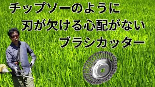 （草刈り）刃が欠ける心配がなくおすすめ！？草刈機で変わった形の替刃を試してみた。ナイロンカッターの使い心地とも比較。 [upl. by Standford]