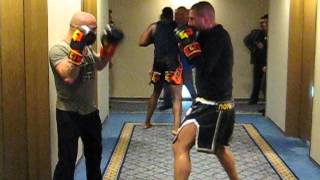 Gokhan Saki preparing for K1 with ramon dekkers martial artist great footage [upl. by Isador]