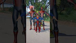 Superman vs Iron Man vs Hulk Monster Vs SpiderMan shorts hulk spiderman marvel [upl. by Nyhagen112]