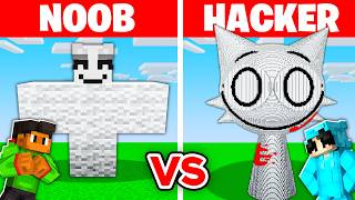 NOOB vs HACKER I Cheated In a SPRUNKI WENDA Build Challenge [upl. by Zebulen726]