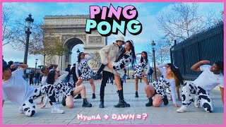 KPOP IN PUBLIC PARISONE TAKE  HyunAampDAWN 현아amp던  ‘PING PONG’ Dance Cover [upl. by Enait]