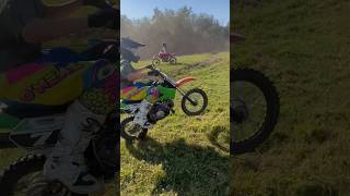 Ripping on my KLX 110 pitbike with mods to make it go fast 👊✊💨😎 klx110 pitbike minibike klx [upl. by Esta]