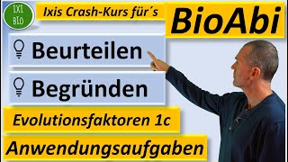 Anwendungsaufgaben Evolutionsfaktoren 1c Selektionsart begründen Schutzstatus begründen BioAbi [upl. by Anelim]