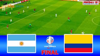 Argentina vs Colombia  Copa America 2024 Final  Full Match  PES Gameplay PC FL 24 [upl. by Yelsiap616]