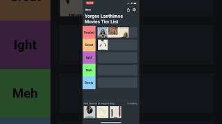 Yorgos Lanthimos Movies Tier List ranked tierlist yorgoslanthimos kindsofkindness [upl. by Drugge]