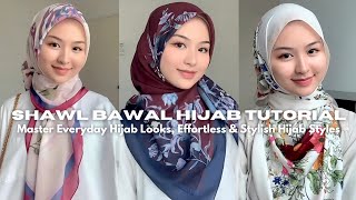 ShawlBawalHijab Tutorial🌸Effortless Everyday Hijab Styles 4K [upl. by Assylem]