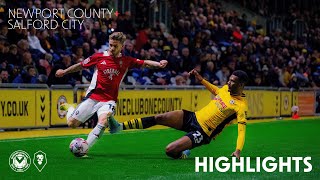 HIGHLIGHTS  Newport County 31 Salford City [upl. by Cirdet]