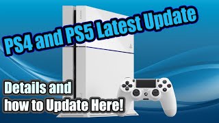 PS4 and PS5 Latest Update  How to Update  PS4 1150 PS5 90 [upl. by Kerek]