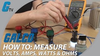 How To Measure Volts Amps Watts amp Ohms with a Multimeter [upl. by Airdna400]