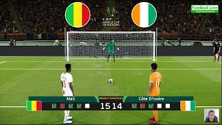 Mali 🆚 Côte dIvoire  Penalty Shootout 2024  Coupe dAfrique des Nations 2023  eFootball PES [upl. by Orelu175]