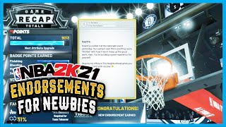 NBA 2K21 Endorsements for Newbies Quick Run Down [upl. by Nur]