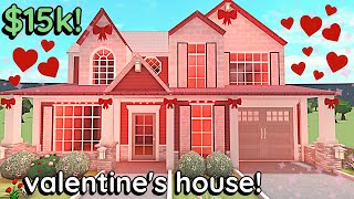 15k Bloxburg Valentines Family House Build 2 Story Tutorial [upl. by Aim]