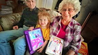 Adley Surprises Grandma with an iPad sshhhhhh its a secret [upl. by Ahseihs985]