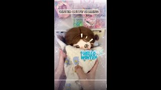 Immersive 20cm Plush Doll Play Vlog Winter outfit share ❄️👗 [upl. by Kerek]