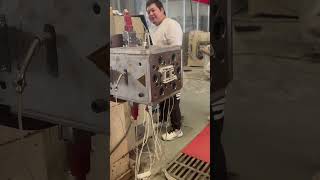 Pvc door fan mould slice test flow factory live video professional manufacturer plastic products [upl. by Farris]