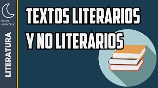 Diferencias entre textos literarios y no literarios [upl. by Noryv]