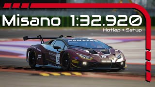 Misano  132920  ACC Hotlap  Setup  Lamborghini Huracan GT3 EVO2 [upl. by Eimia]