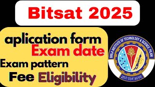 🔥✅All about Bitsat2025Exam dateexam patterneligiblitySafe scorebitsat🔥bitsatpreparation🔥bits [upl. by Anelim498]