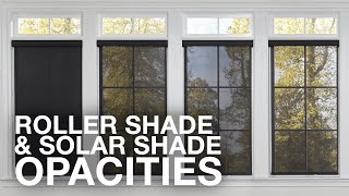 Roller Shades and Solar Shades Opacities  Blindscom [upl. by Reizarf]