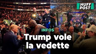 Donald Trump accueilli en champion lors d’un combat de MMA entre Jon Jones et Stipe Miocic [upl. by Nalyt]