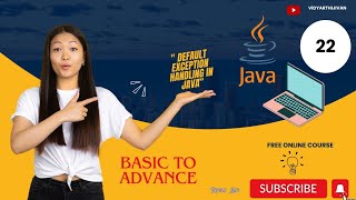 Default Exception Handling in Java [upl. by Elatnahs691]