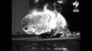 Hindenburg Disaster  Real Footage 1937  British Pathé [upl. by Aisatsana]