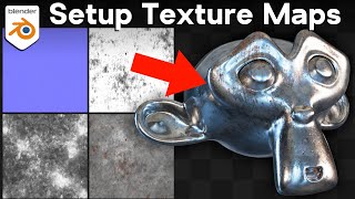 How to Setup and Use Texture Maps for Beginners Blender Tutorial [upl. by Kciv]