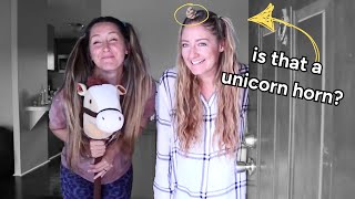 Horse girls at a sleepover 😂 FUNNY horse videos [upl. by Hudis]