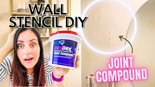 WALL STENCIL PROJECT DIY BATHROOMMAKEOVER [upl. by Yerac]