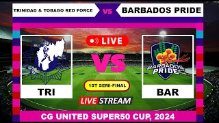 ODI Live  Trinidad amp Tobago Red Force vs Barbados Pride Live Cricket Score amp Commentary [upl. by Rekoob]