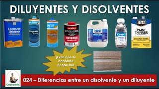 024  Diferencias entre un disolvente y un diluyente [upl. by Osrock]