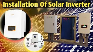 Installation of solar inverter  solar inverter connection [upl. by Annez]