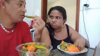 COZIDO DE CARNE SECA COM LEGUMES RAPOSO CHEGOU NA HORA COMENDO DE MÃO  MUKBANG [upl. by Aleciram]