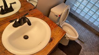 Gurgling Toilet Slow Draining Sink amp Shower Sewer Smell  Clogged Plumbing Vent Stack Easy Fix DIY [upl. by Nedlog137]