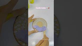 Candle holder 🪔🕯️ mozek art 😍youtubeshorts mozek mirrorwork candleholder lippanart [upl. by Enyalaj]