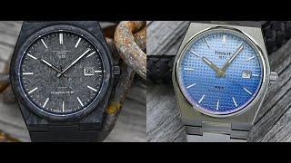 New Releases Tissot PRX 40 in Forged Carbon and Gradient Dial [upl. by Akeret186]