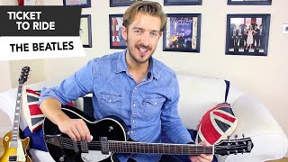 The Beatles  Ticket To Ride Guitar Lesson Tutorial  how to play [upl. by Eilzel]