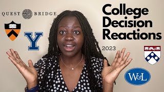 College Decision Reactions 2023 Ivies Questbridge NCM International Student  Tips [upl. by Eigroeg]