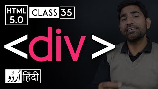 Div tag  html 5 tutorial in hindiurdu  Class  35 [upl. by Tine998]