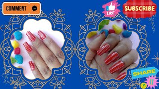 Easy striping tape nail art design 💅💅 at home for festive season ♥️♥️ nailart2024 Muskan Devni 😊 [upl. by Clarette]