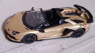 Lamborghini Aventador SVJ Roadster GOLD Mini GT 164 Review [upl. by Gelman]