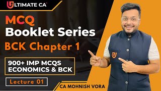 BCK Chp 1  MCQ Booklet Series  Imp MCQs  CA Foundation Dec 2023  CA Mohnish Vora MVSIR [upl. by Nessi]