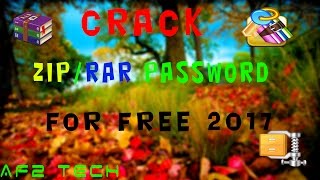 Crack RaRZip File Password 2017  AF2 TECH [upl. by Emmie]