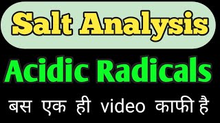 ONE SHOT Salt Analysis Practical ChemistryClass 12  Practical exam 2025Salt analysis [upl. by Volding234]