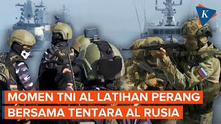 Baku Tembak TNI AL dan Militer Rusia Latihan Bersama di Atas Kapal Perang [upl. by Edwin346]