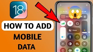 how to add mobile data option in control centre [upl. by Llenroc]