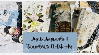 20 min Journal Pages Junk Journal Traveler’s Notebooks Flip through Journal with me [upl. by Ikir950]