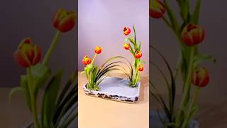 Tulips Flower Arrangement simplearrangement [upl. by Ennalyrehc779]